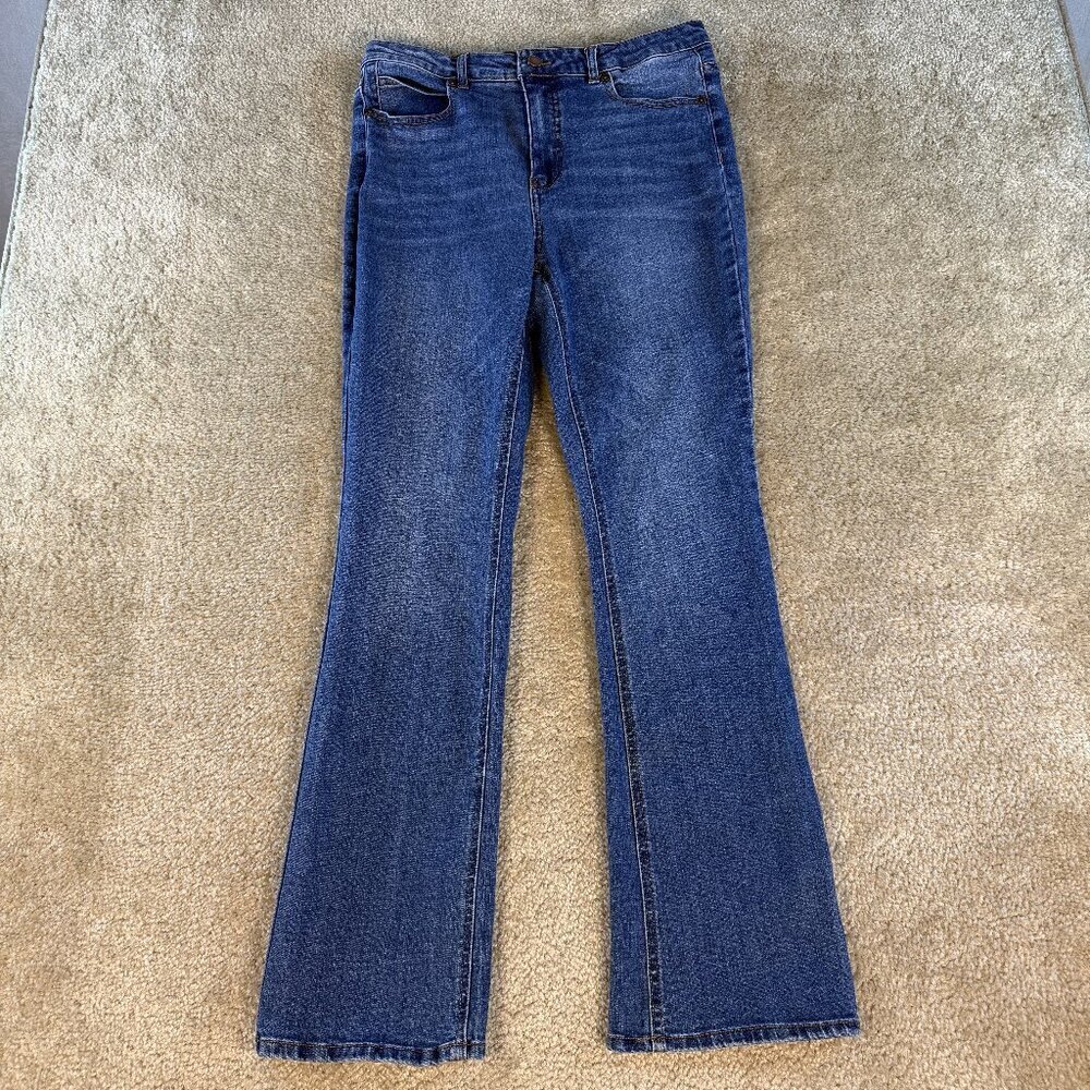 OAT New York Jeans Womens Size 10/30 High Rise Slim Bootcut Stretch Denim F445